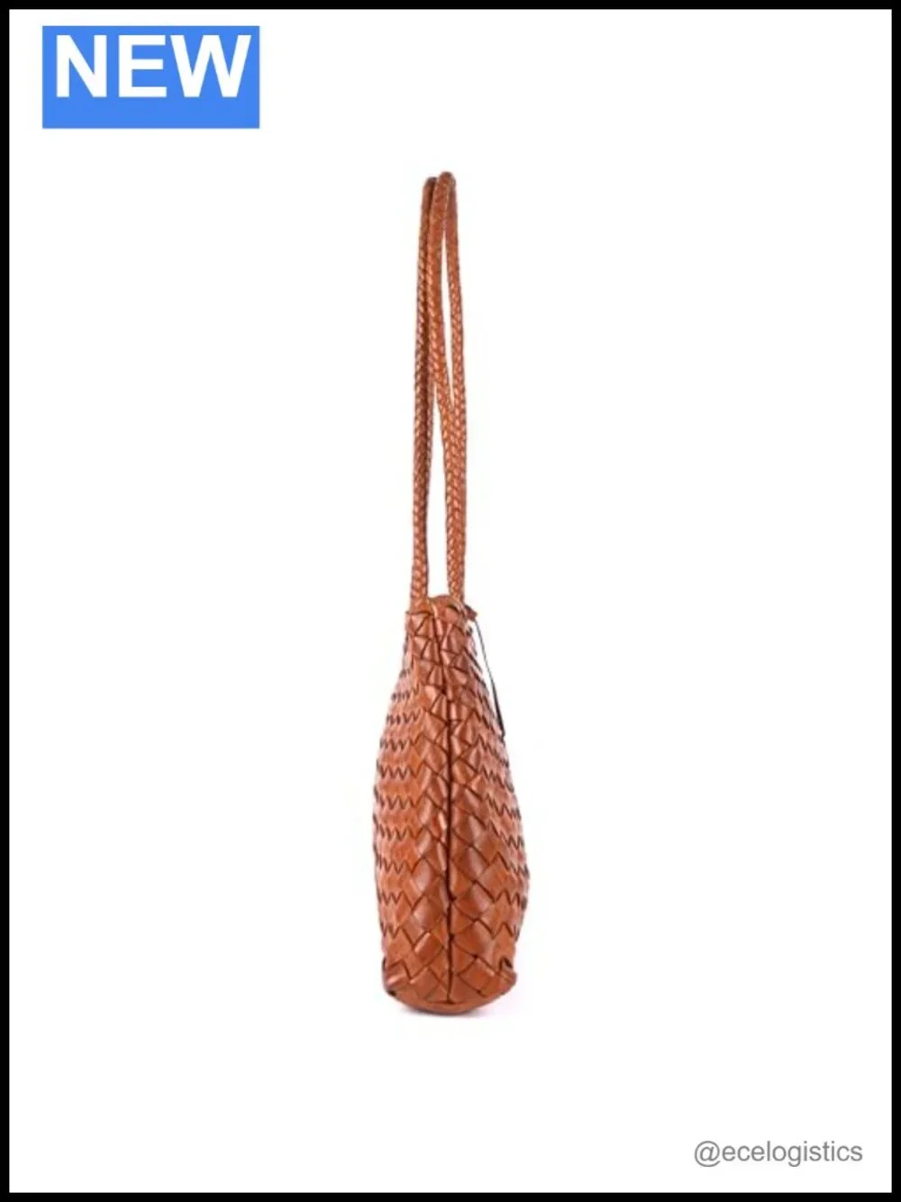 Handwoven Leather Tote Bag, Lightweight Artisan Leather Purse, Spacious Carryall